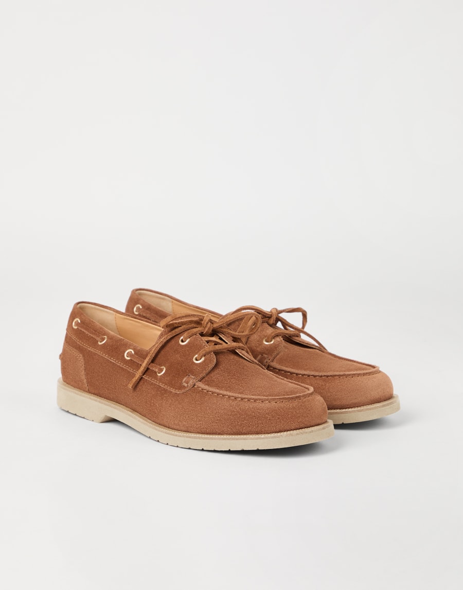 Boat shoes Hazelnut Man - Brunello Cucinelli
