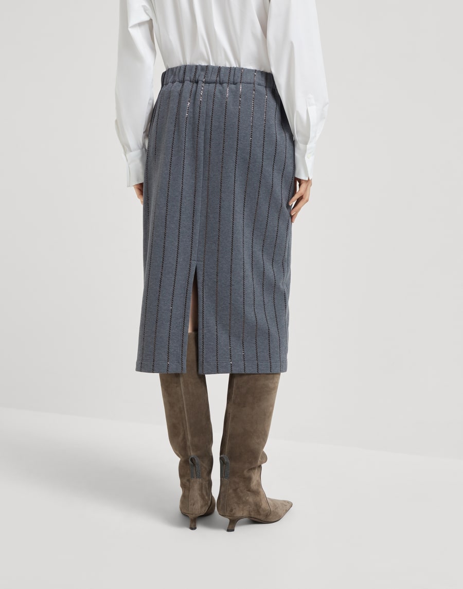 Юбка Dazzling Embroidery Свинцовый Женщина - Brunello Cucinelli