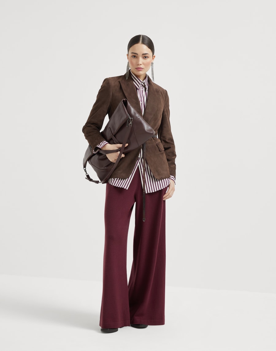 Suede blazer Rust Brown Woman - Brunello Cucinelli