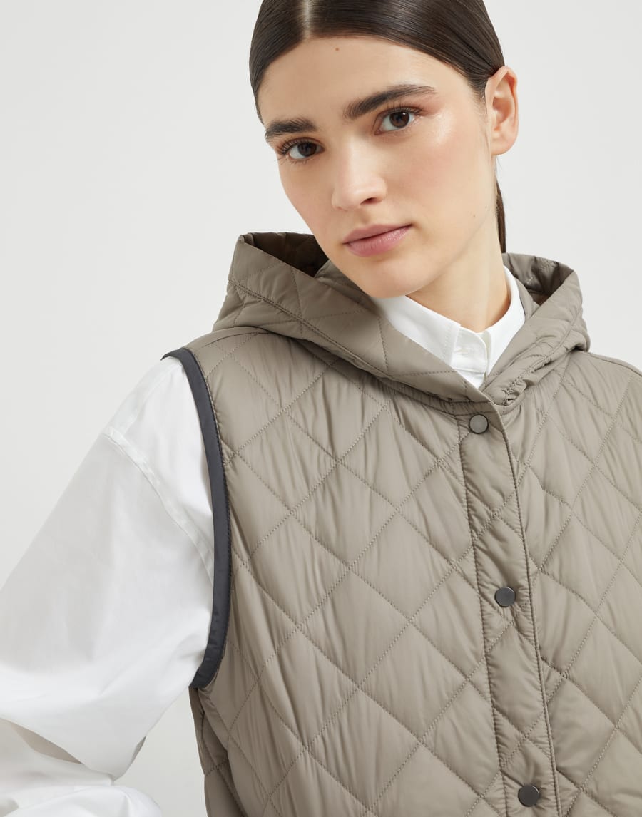 Quilted vest Light Brown Woman - Brunello Cucinelli