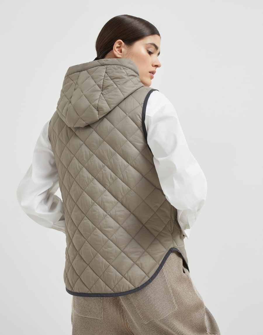 Quilted vest Light Brown Woman - Brunello Cucinelli