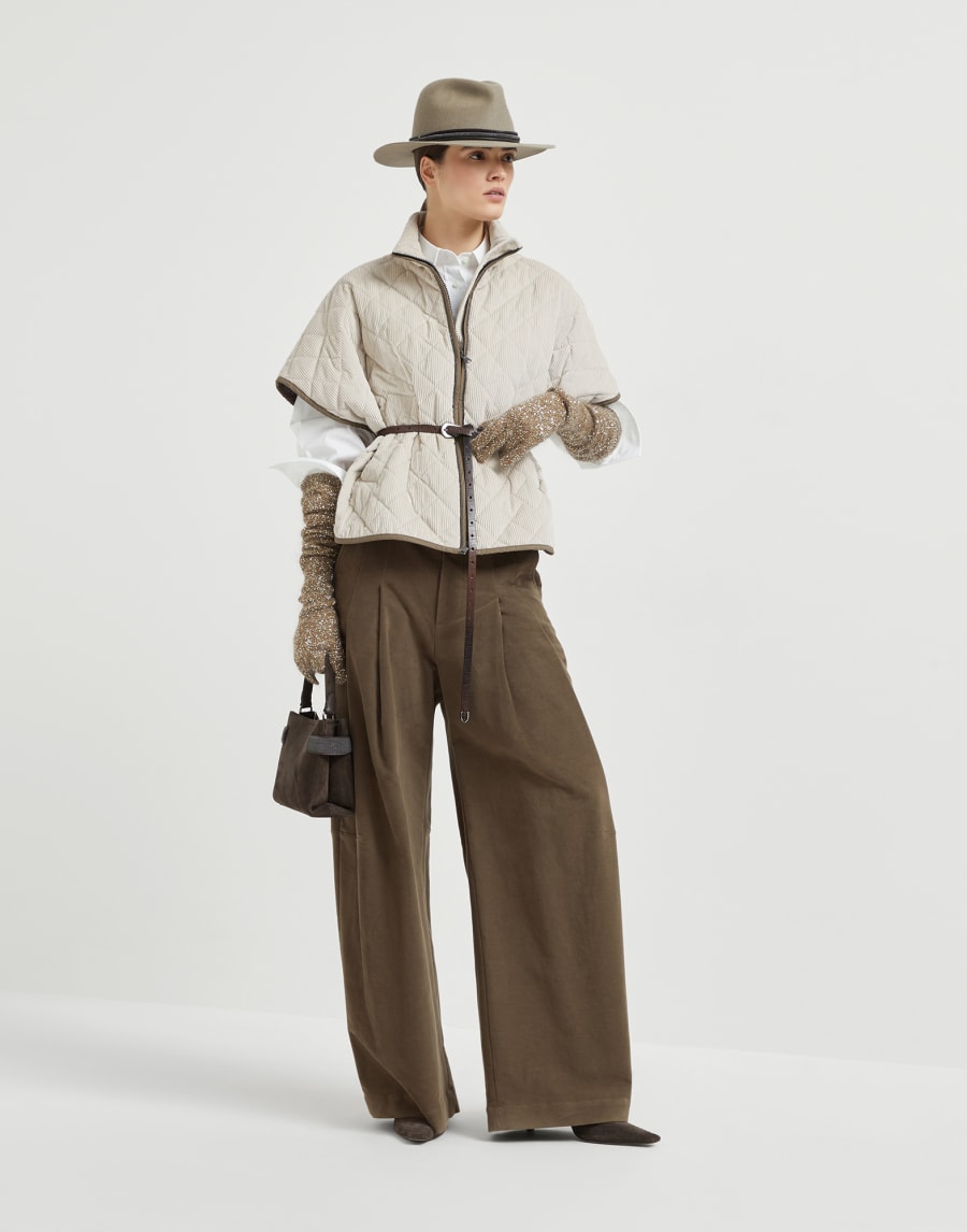 Quilted outerwear Beige Woman - Brunello Cucinelli