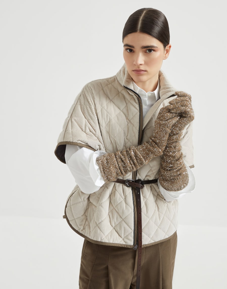 Vêtement d’extérieur matelassé Beige Femme - Brunello Cucinelli