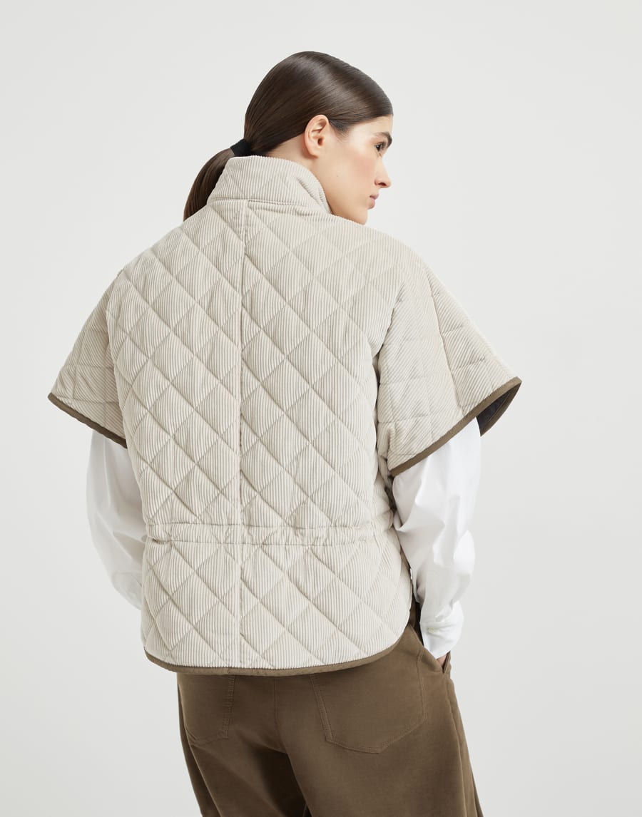 Quilted outerwear Beige Woman - Brunello Cucinelli