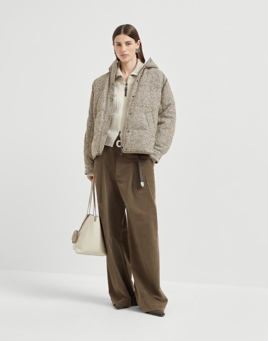 Double-knit cardigan Oat Woman - Brunello Cucinelli