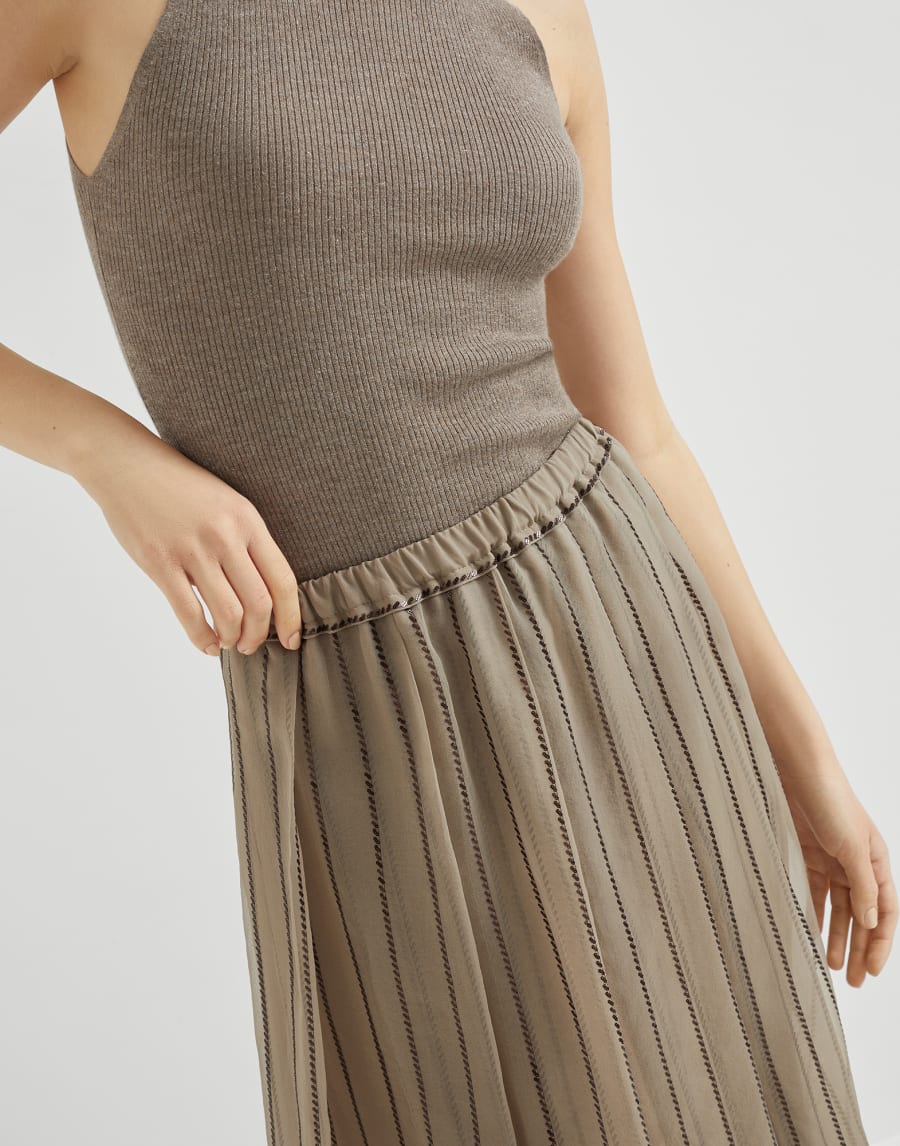 Dazzling Embroidery skirt Rope Woman - Brunello Cucinelli