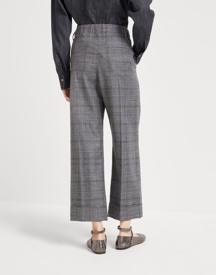 Pantalon Prince de Galles À Motifs Femme - Brunello Cucinelli