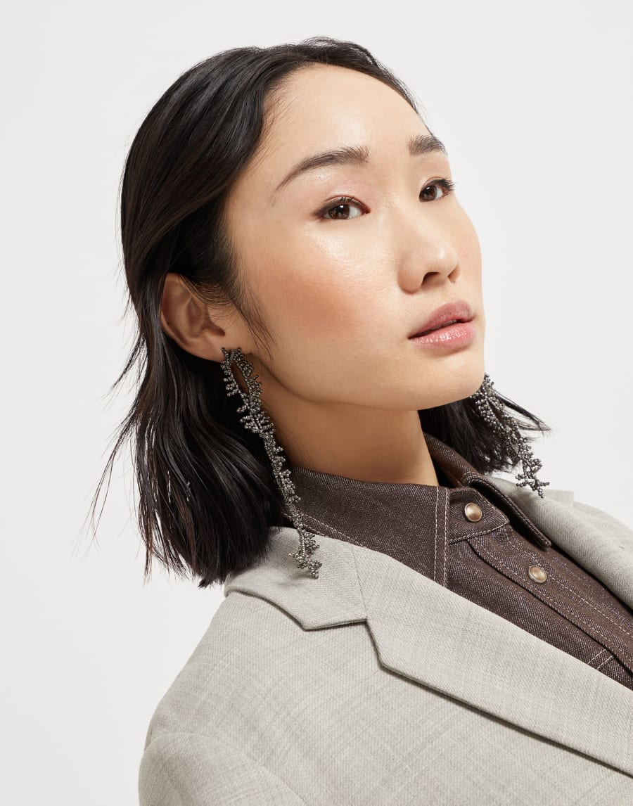 Knotted earrings Silver Woman - Brunello Cucinelli