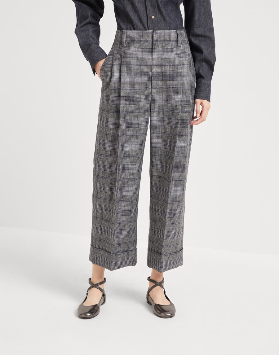 Pantalone Principe di Galles Fantasia Donna - Brunello Cucinelli