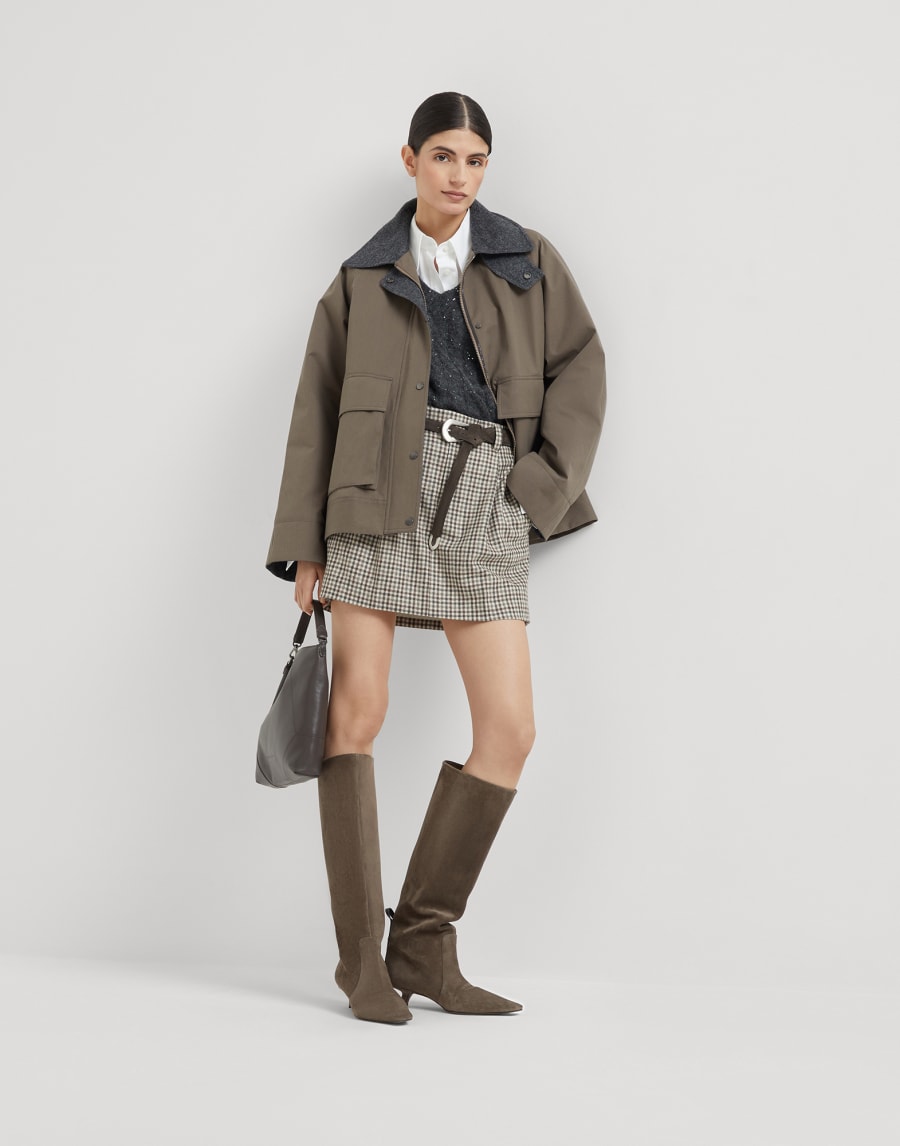 Dazzling cable sweater vest Anthracite Woman - Brunello Cucinelli