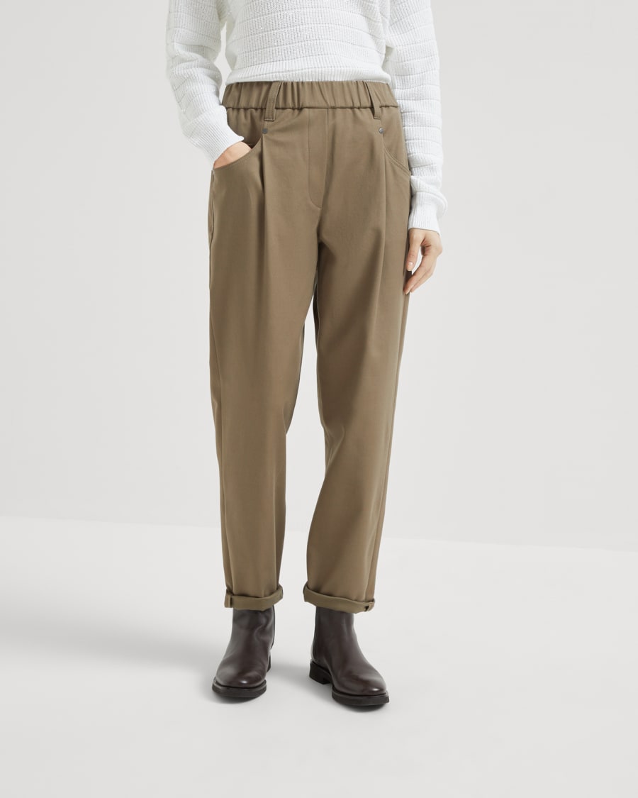Брюки Baggy Коричневый Женщина - Brunello Cucinelli