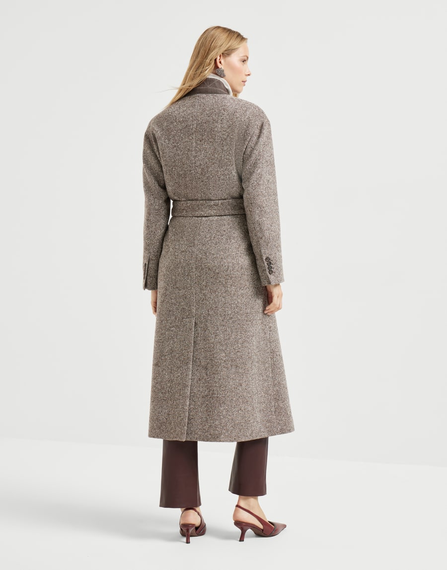 Coat with monili Brown Woman - Brunello Cucinelli