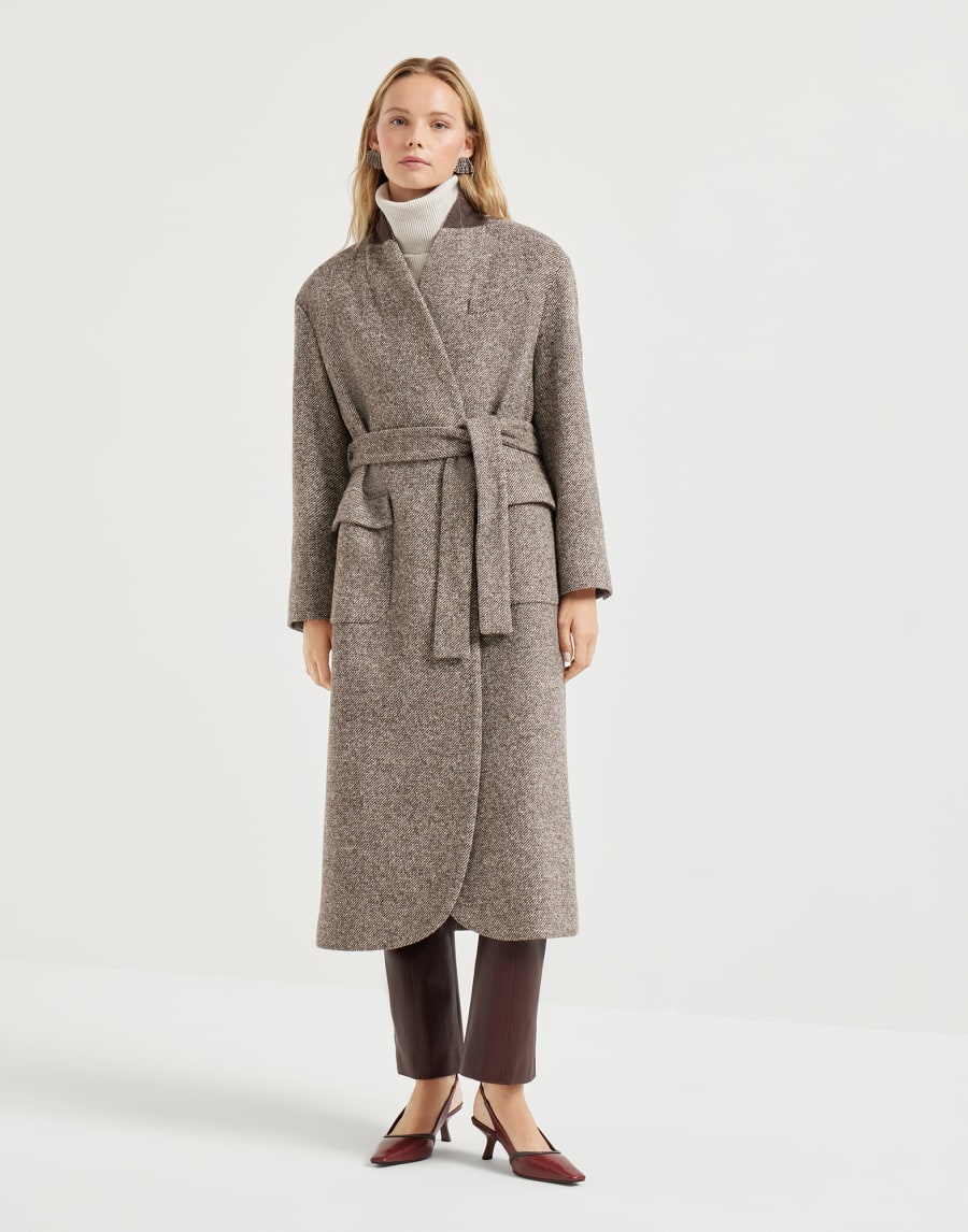 Manteau avec Monile Marron Femme - Brunello Cucinelli