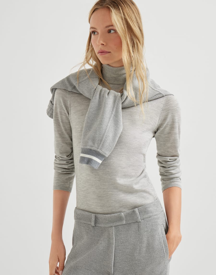 Pull léger Gris Clair Femme - Brunello Cucinelli