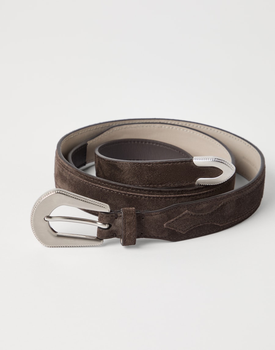 Suede belt Rust Brown Woman - Brunello Cucinelli