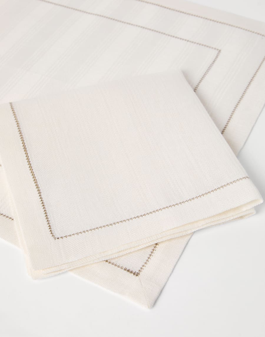 Set de mantel individual y servilleta Blanco Lifestyle - Brunello Cucinelli