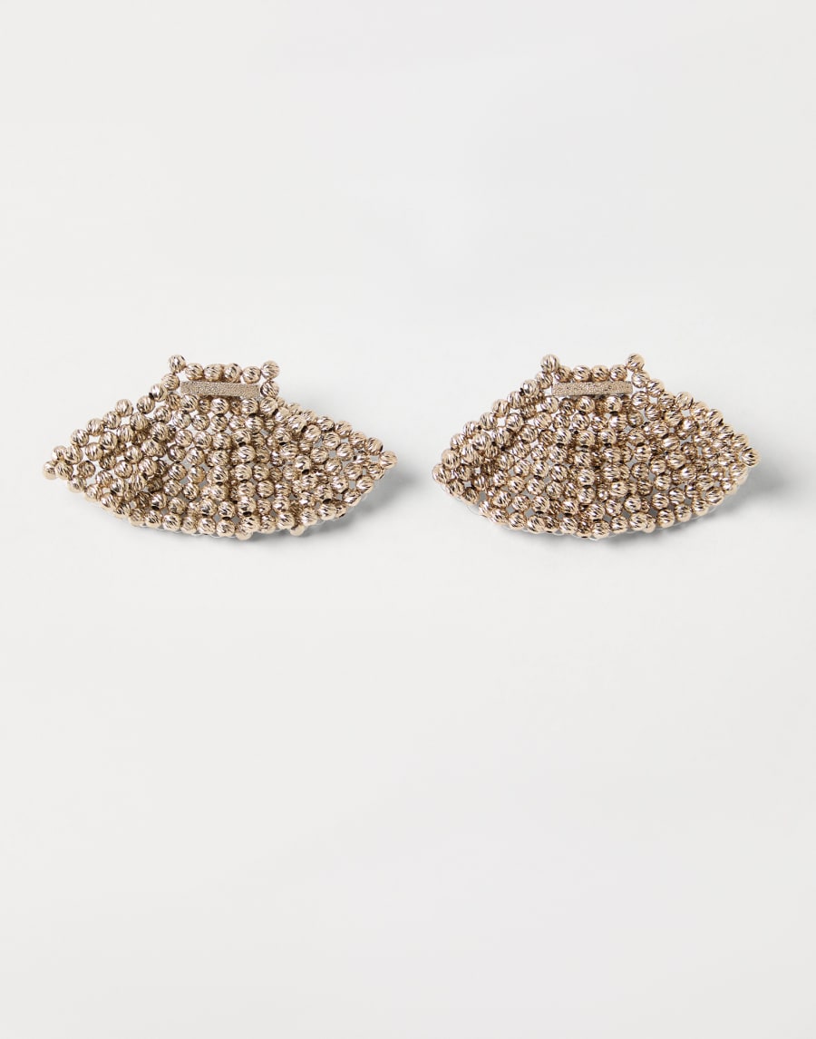 Sterling Silver earrings Light Gold Woman - Brunello Cucinelli