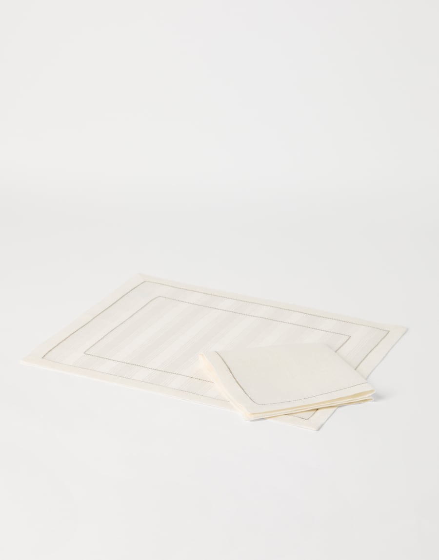 Set de mantel individual y servilleta Blanco Lifestyle - Brunello Cucinelli
