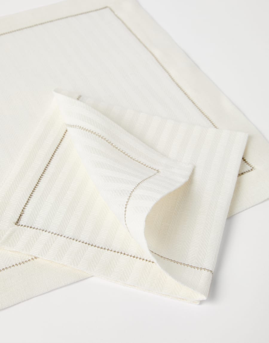 Set de mantel individual y servilleta Blanco Lifestyle - Brunello Cucinelli
