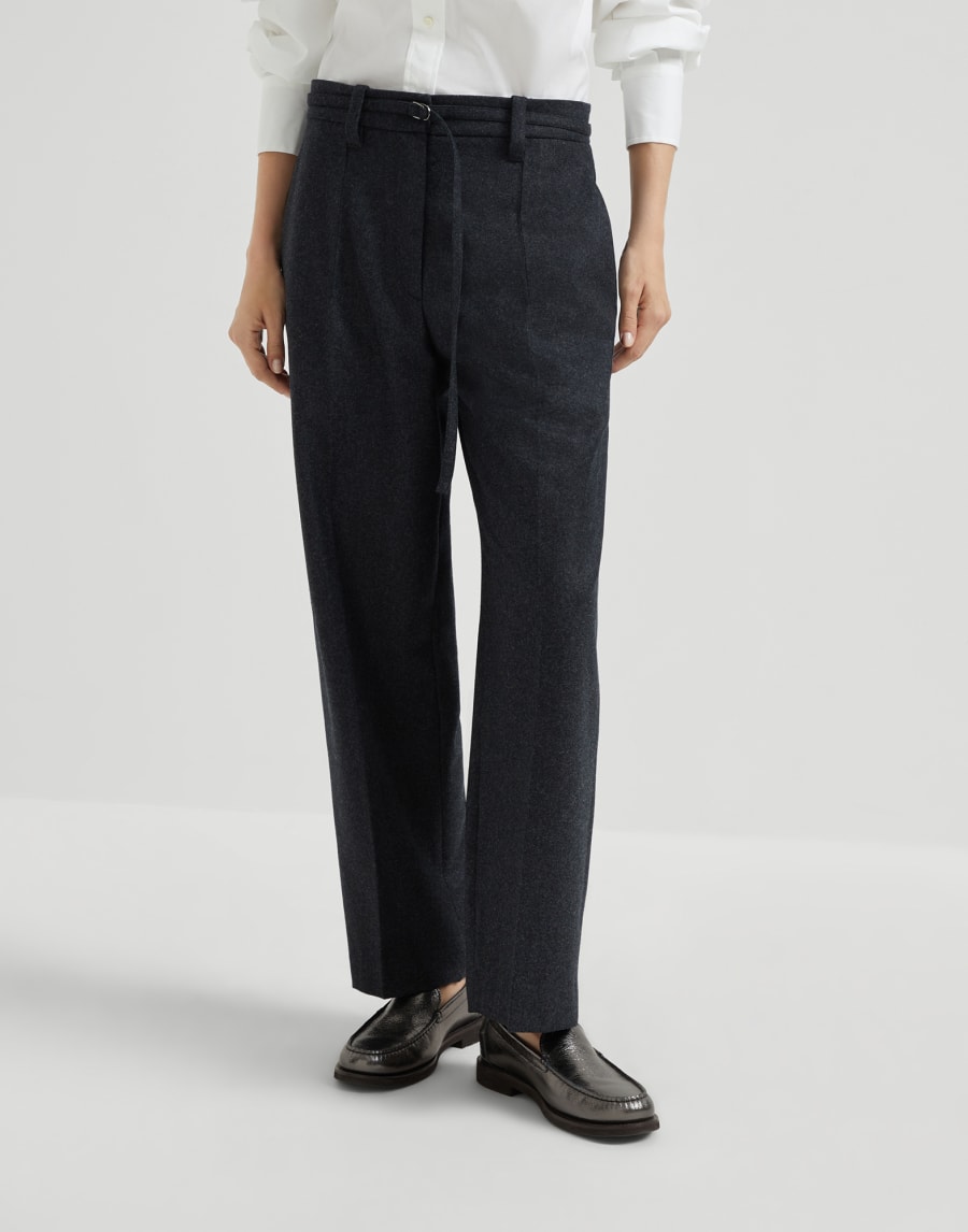Брюки Straight Crop Бурый Уголь Женщина - Brunello Cucinelli