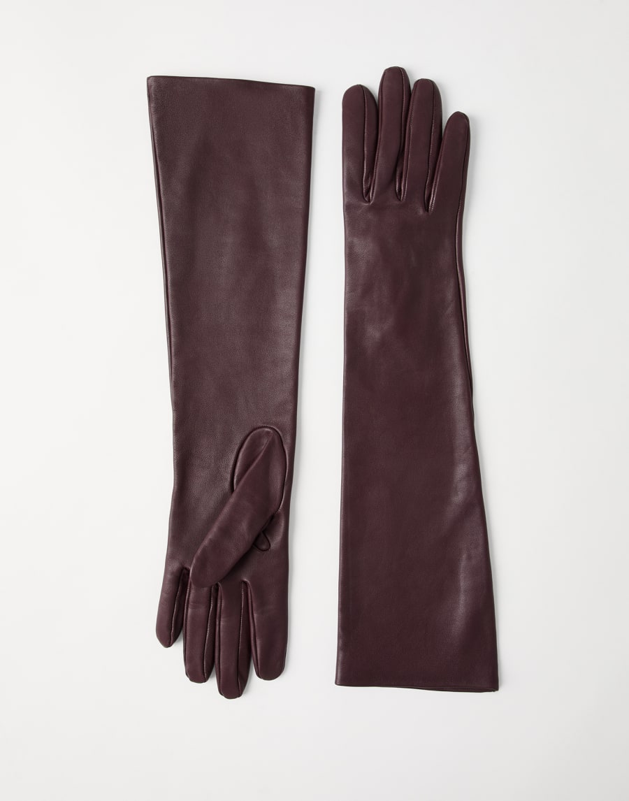 Long gloves Burgundy Woman - Brunello Cucinelli
