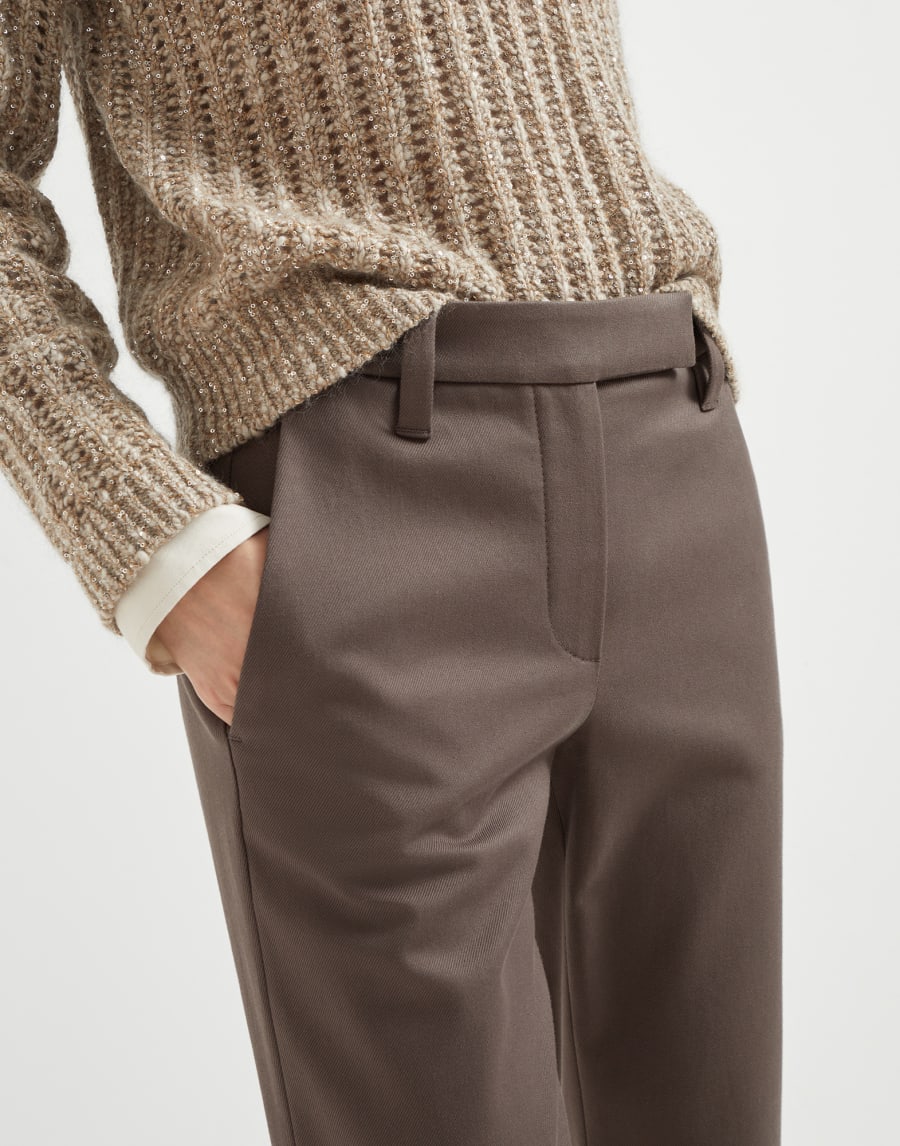 Pantalon Slim Cacao Femme - Brunello Cucinelli