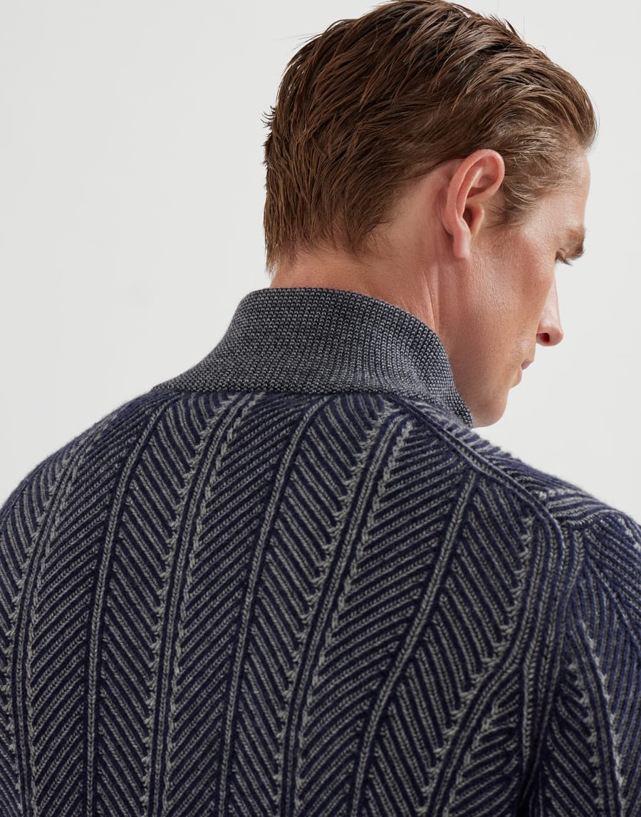 Vanisé sweater Navy Blue Man - Brunello Cucinelli