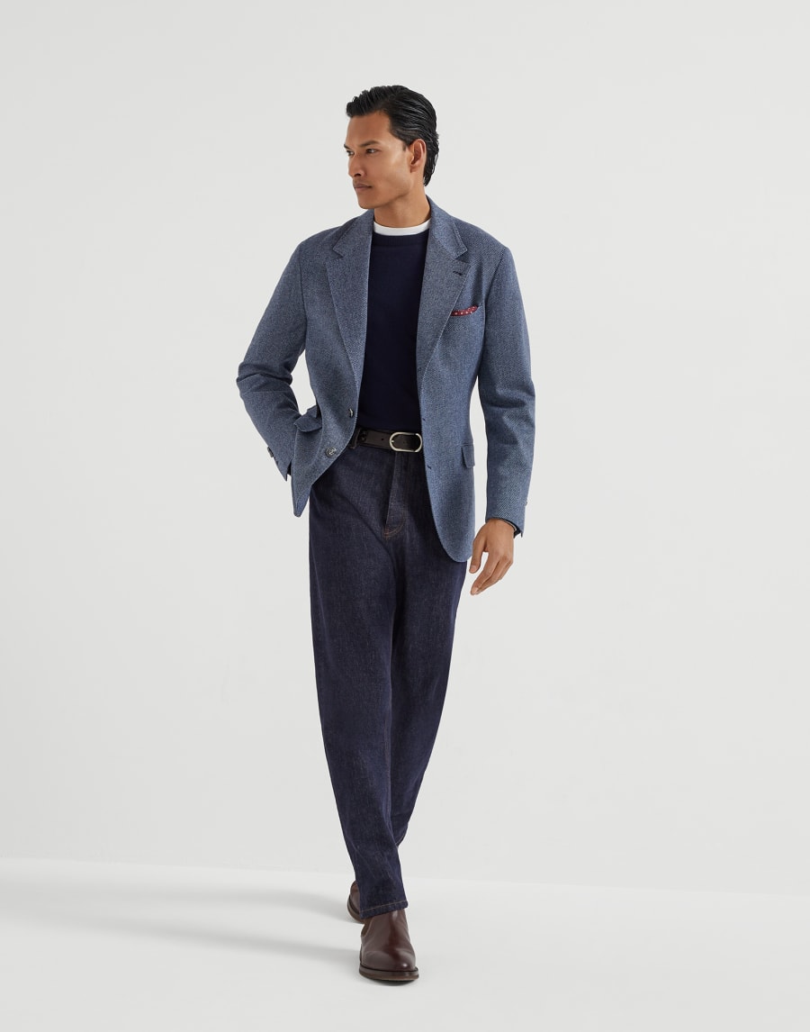 Dekonstruiertes Reitersakko Jeansblau Herren - Brunello Cucinelli