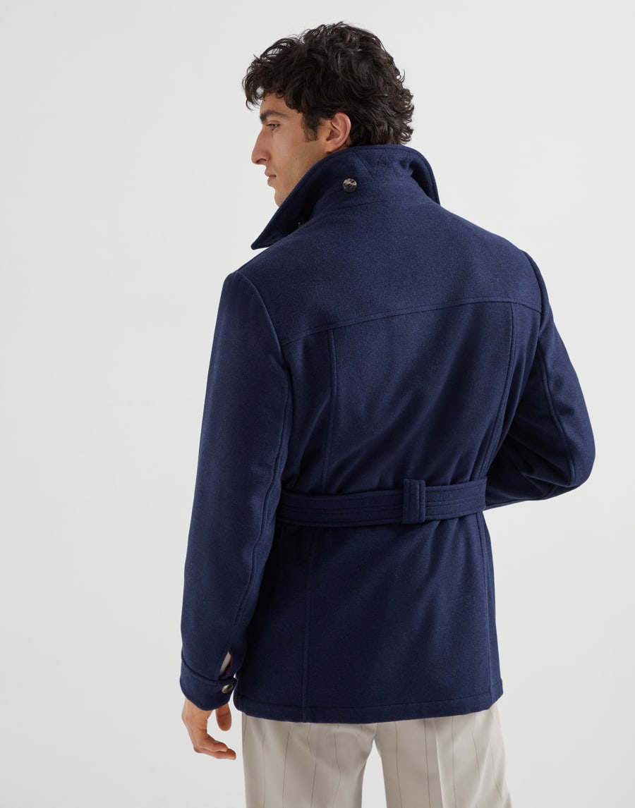 Belted safari jacket Blue Man - Brunello Cucinelli