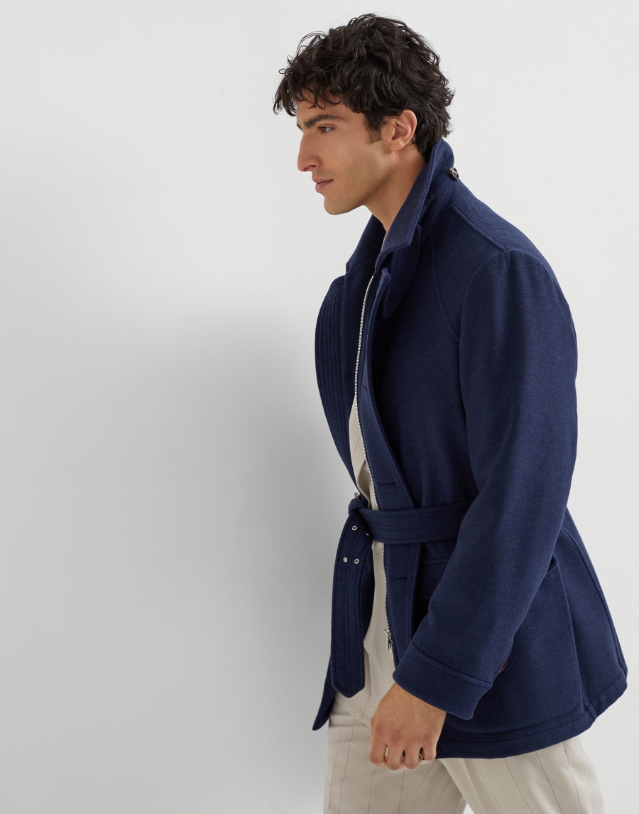 Sahariana con cintura Blu Uomo - Brunello Cucinelli
