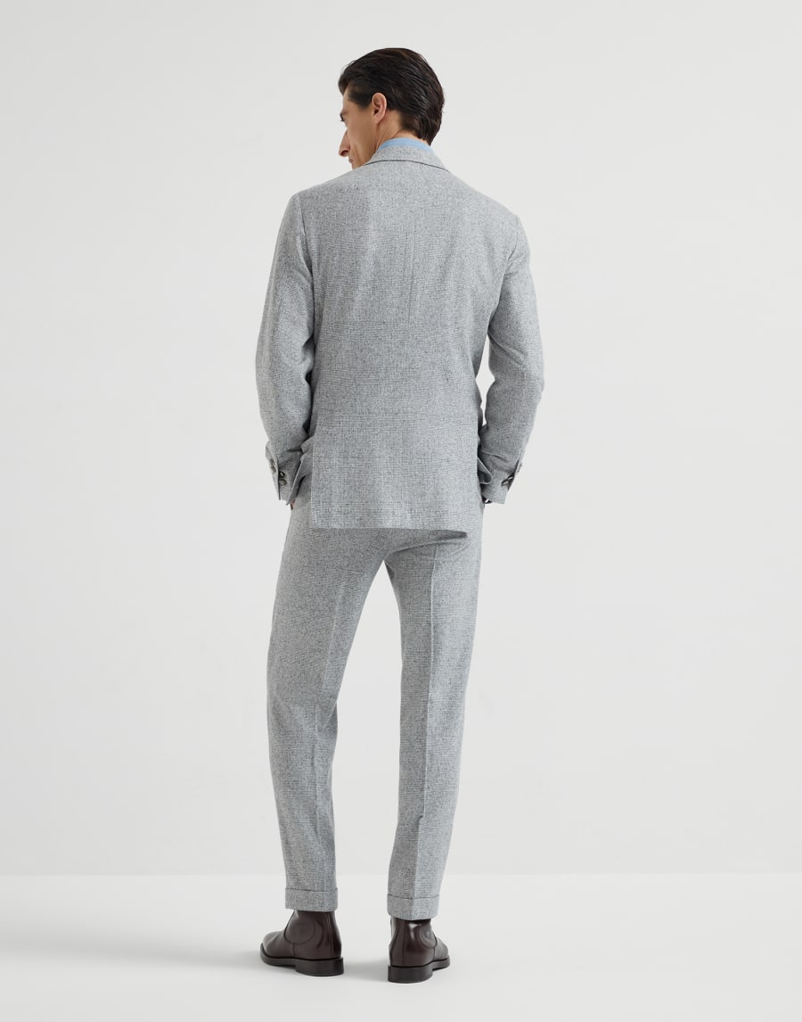 威尔士格纹西装套装 浅灰 男款 - Brunello Cucinelli