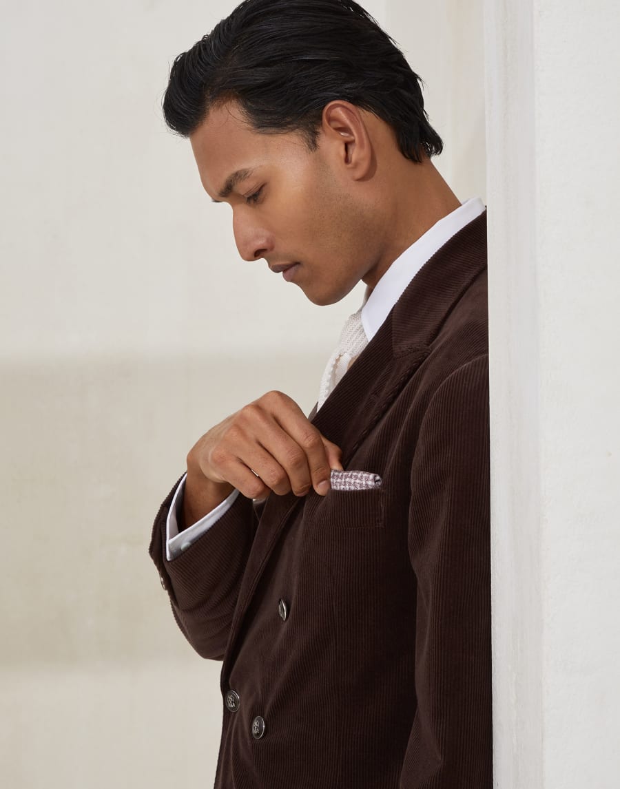 Pañuelo de bolsillo con diseño Bermellón Hombre - Brunello Cucinelli