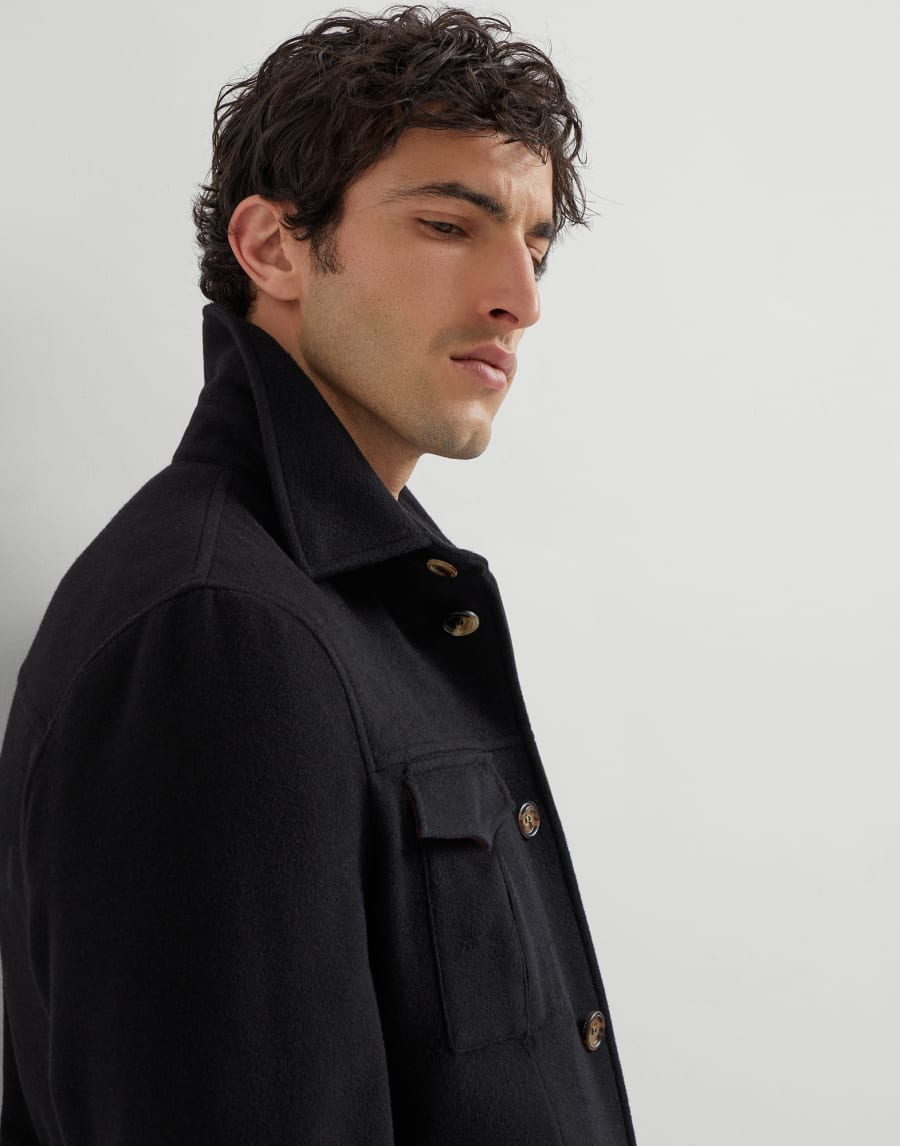 Water-resistant safari jacket Black Man - Brunello Cucinelli