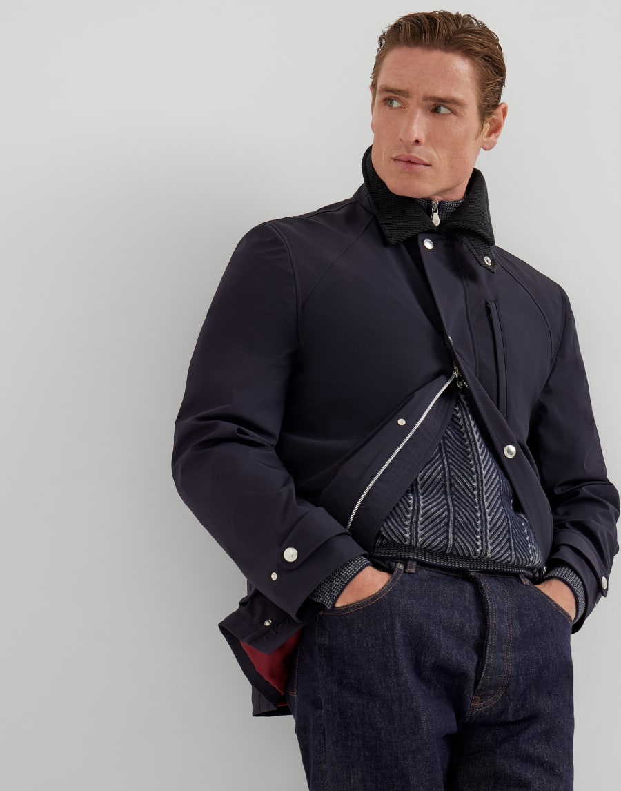 フィールドジャケット ネイビーブルー メンズ - Brunello Cucinelli