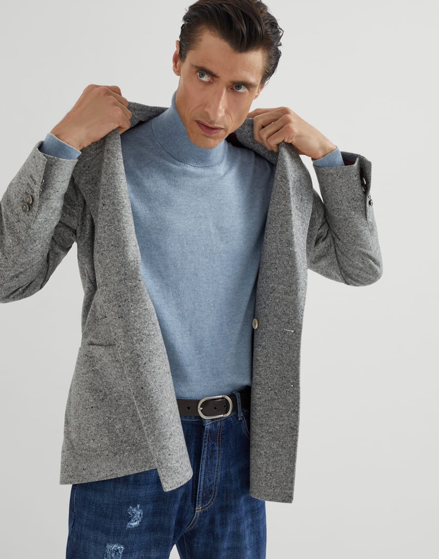 Maglia collo alto Denim Uomo - Brunello Cucinelli
