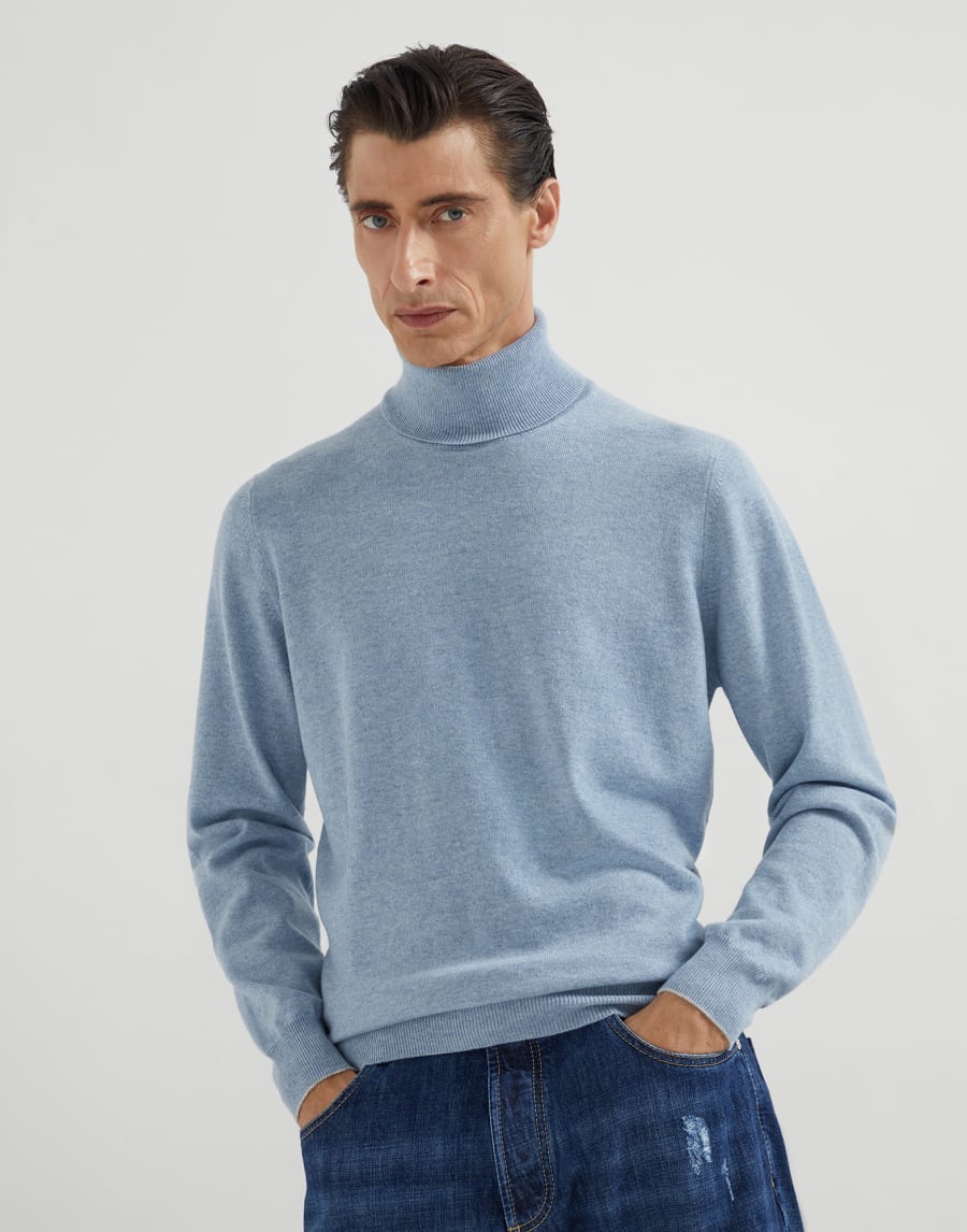 Jersey de cuello alto Denim Hombre - Brunello Cucinelli