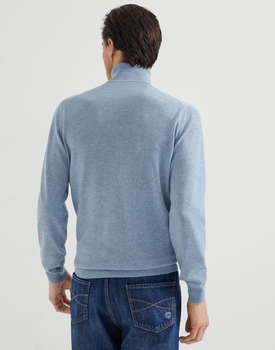 Turtleneck sweater Denim Man - Brunello Cucinelli