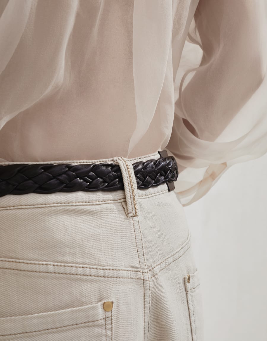 Loose Barrel trousers Cool Beige Woman - Brunello Cucinelli