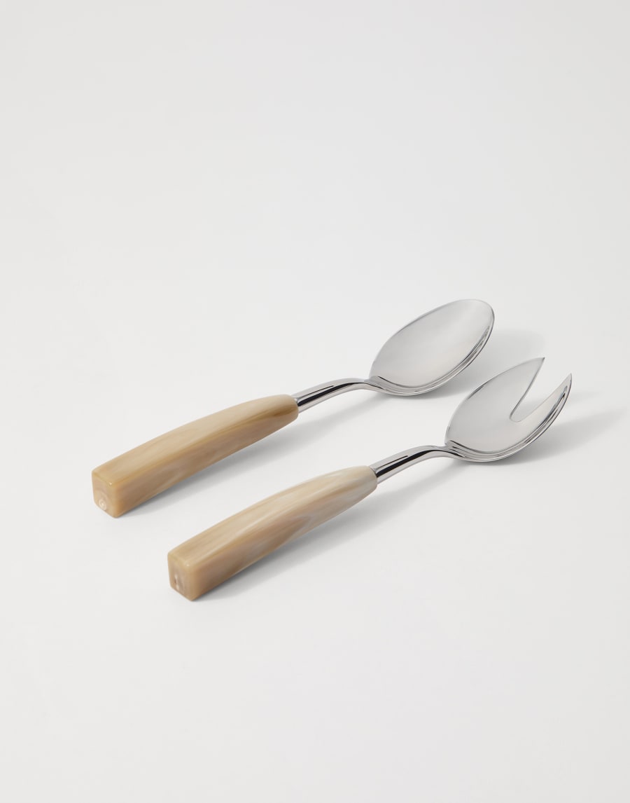 Set di posate per insalata Corno Naturale Lifestyle - Brunello Cucinelli