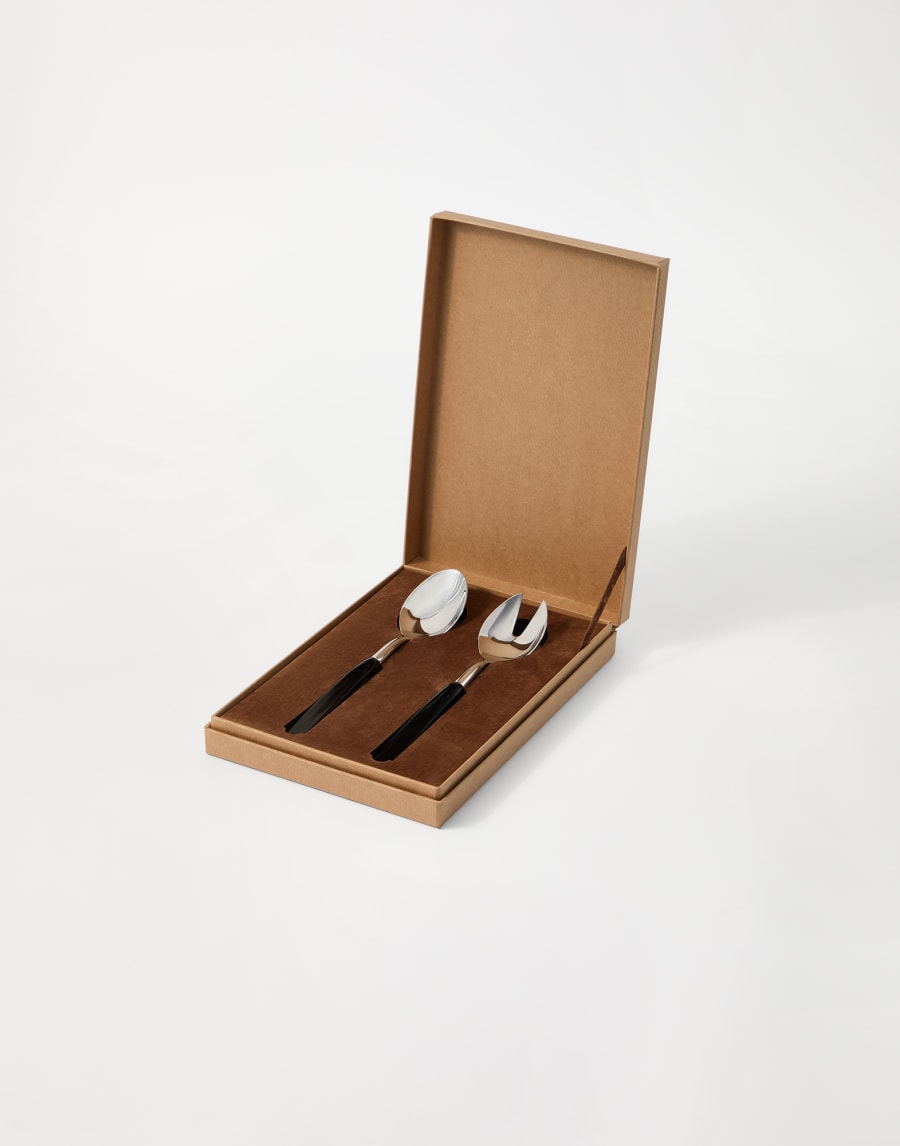 Salad serving set Black Lifestyle - Brunello Cucinelli
