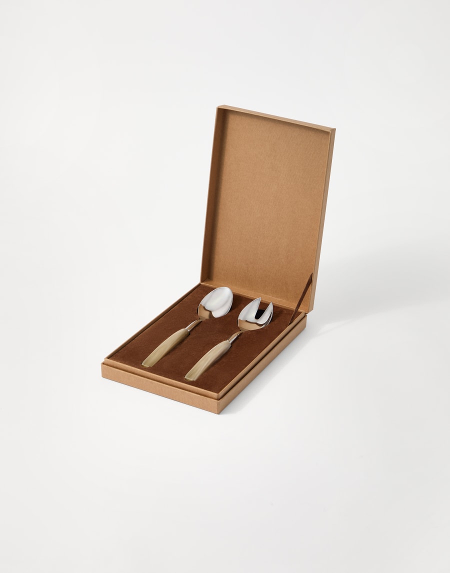 Salad serving set Natural Horn Lifestyle - Brunello Cucinelli