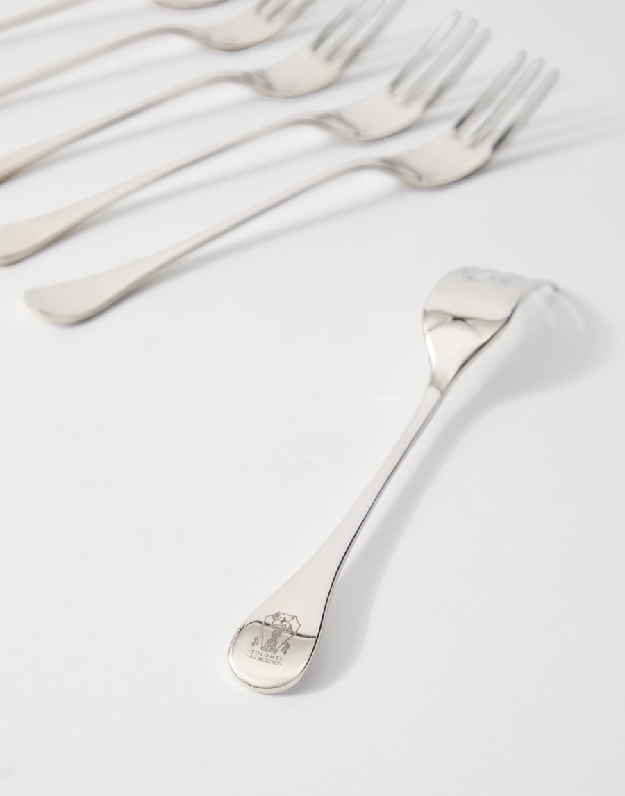 Silver-plated steel forks Light Grey Lifestyle - Brunello Cucinelli