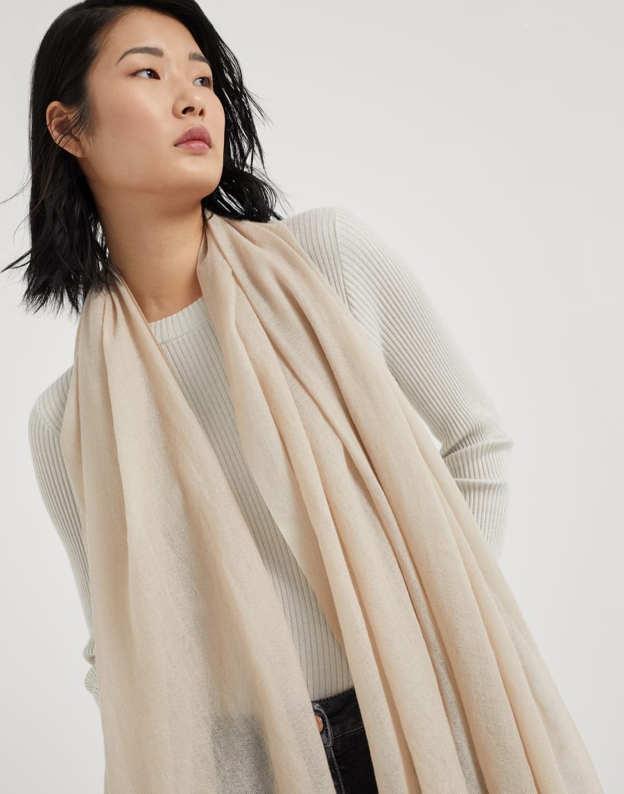 カシミヤ＆シルク ストール ベージュ レディース - Brunello Cucinelli