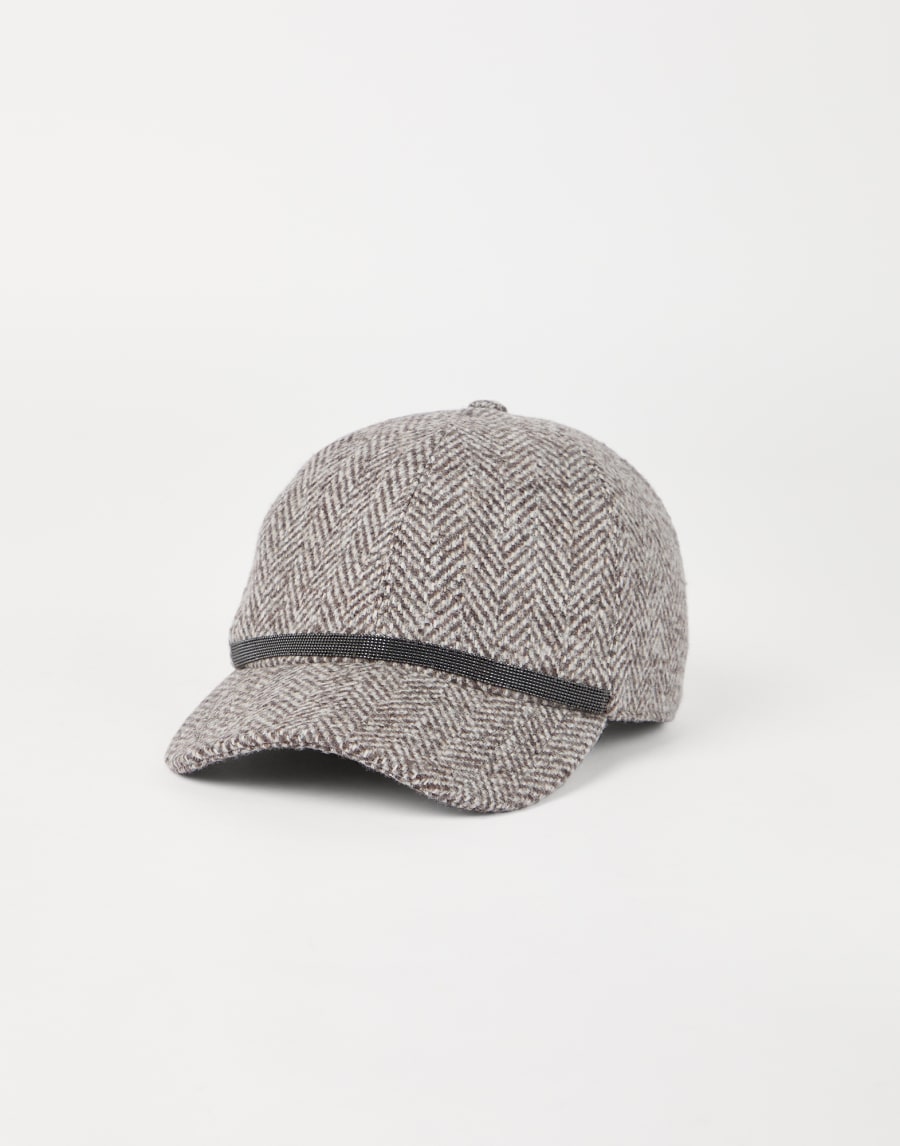 ツイード ベースボールキャップ ブラウン レディース - Brunello Cucinelli