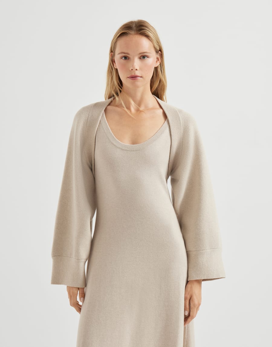 Double knit shrug Beige Woman - Brunello Cucinelli