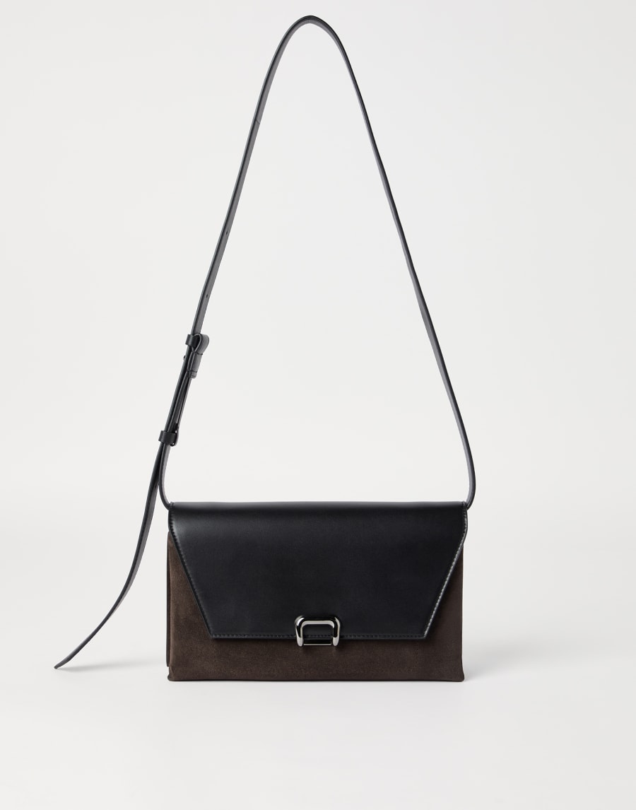 Sartorial bag in suede and calfskin Rust Brown Woman - Brunello Cucinelli