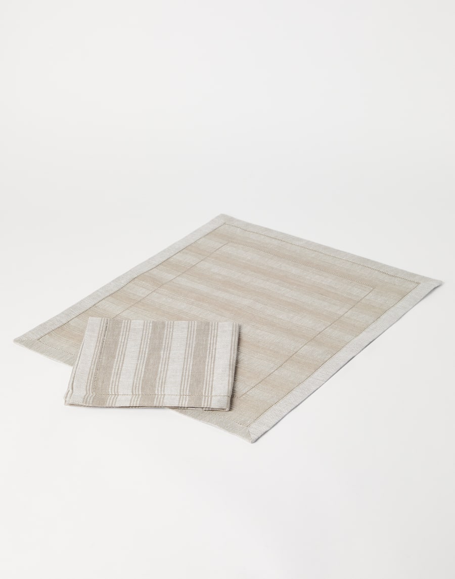 Set tovaglietta e tovagliolo Grigio Chiaro Lifestyle - Brunello Cucinelli