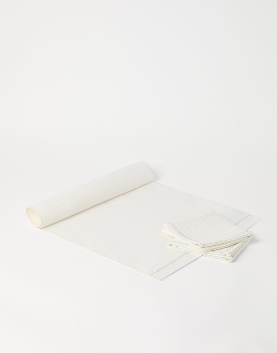Runner and napkins set White Lifestyle - Brunello Cucinelli