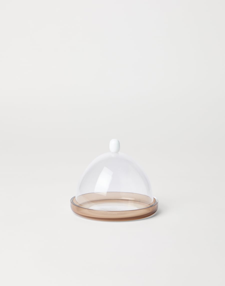 Murano glass plate and cloche set Natural Lifestyle - Brunello Cucinelli