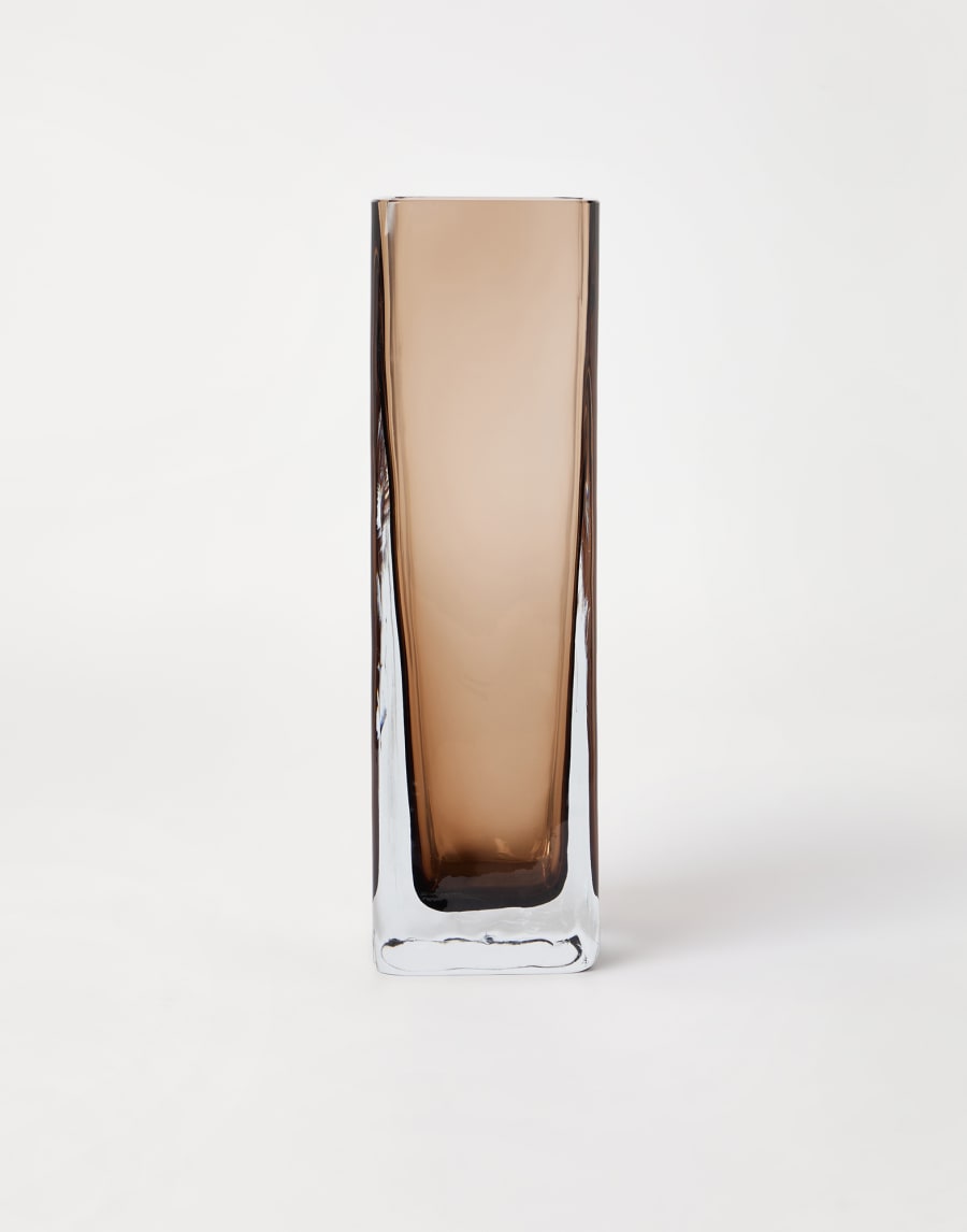 长方形穆拉诺玻璃花瓶 自然色 生活风格 - Brunello Cucinelli